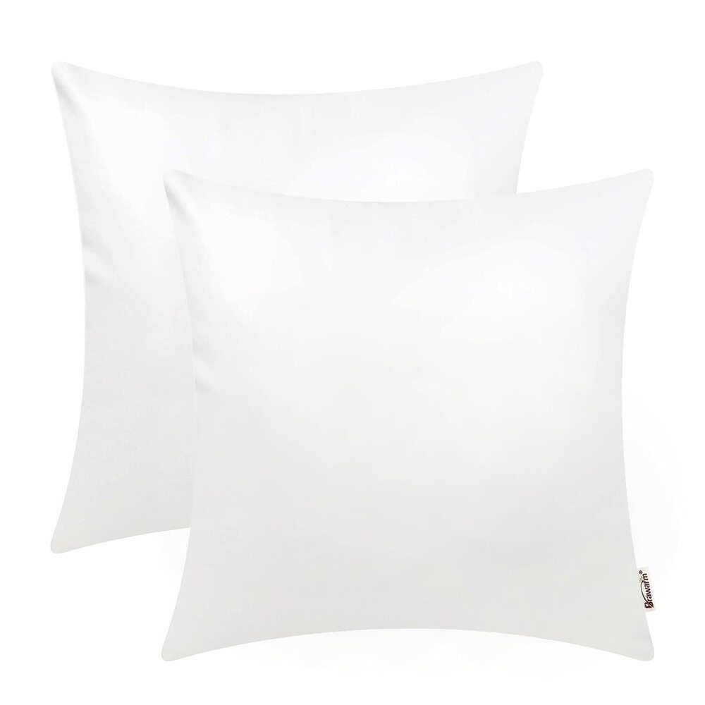 1015 Faux Leather Throw Pillow Covers 22 X 22 Inches - White Leather Pilow